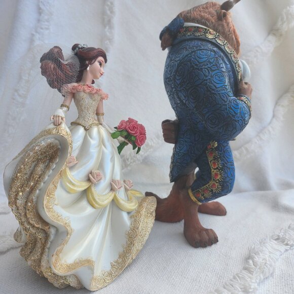 Disney Wedding Belle, Beauty and the Beast Figurines, Couture de Force Enesco - Picture 6 of 16